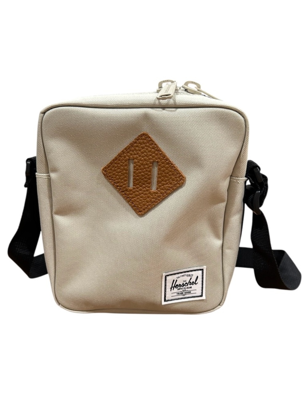 Herschel Heritage Mini Crossbody Bag - Beige with Adjustable Black Strap